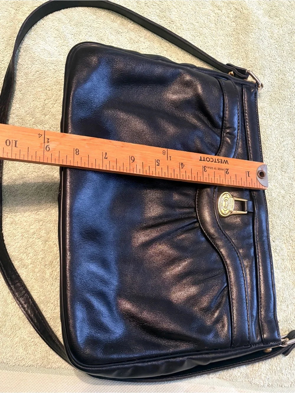 Vintage Etienne Aigner Black Leather Shoulder Bag Handcrafted